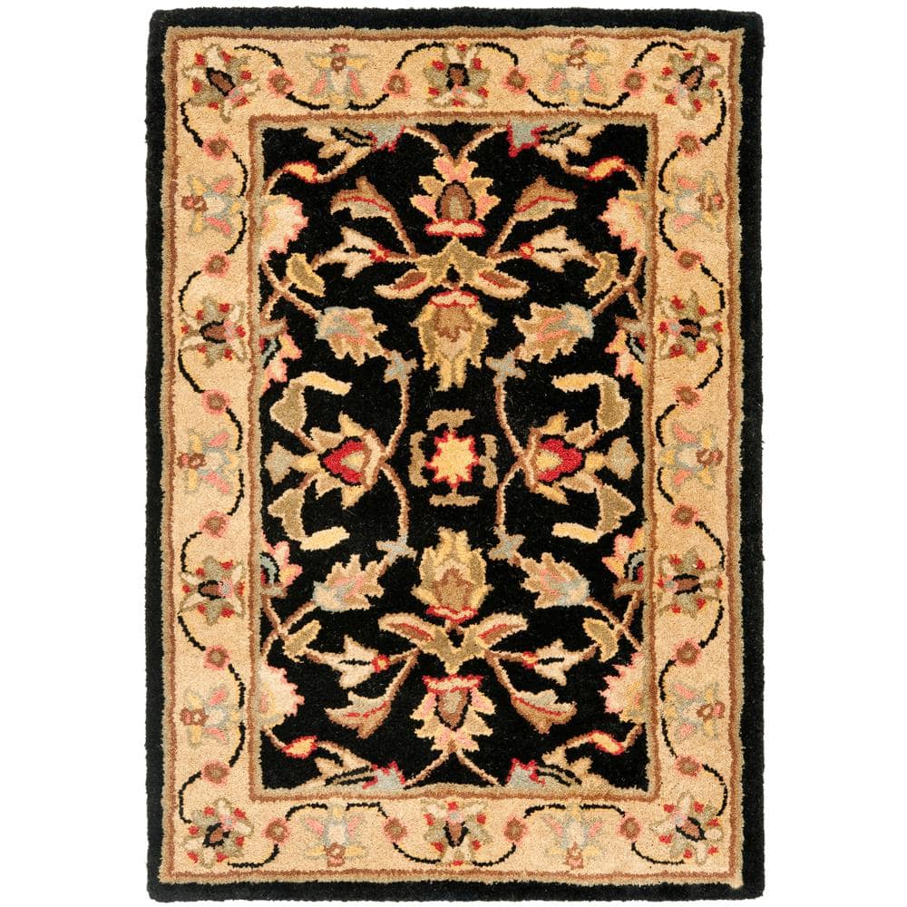Heritage Black/Gold Doormat 2 ft. x 4 ft. Border Area Rug