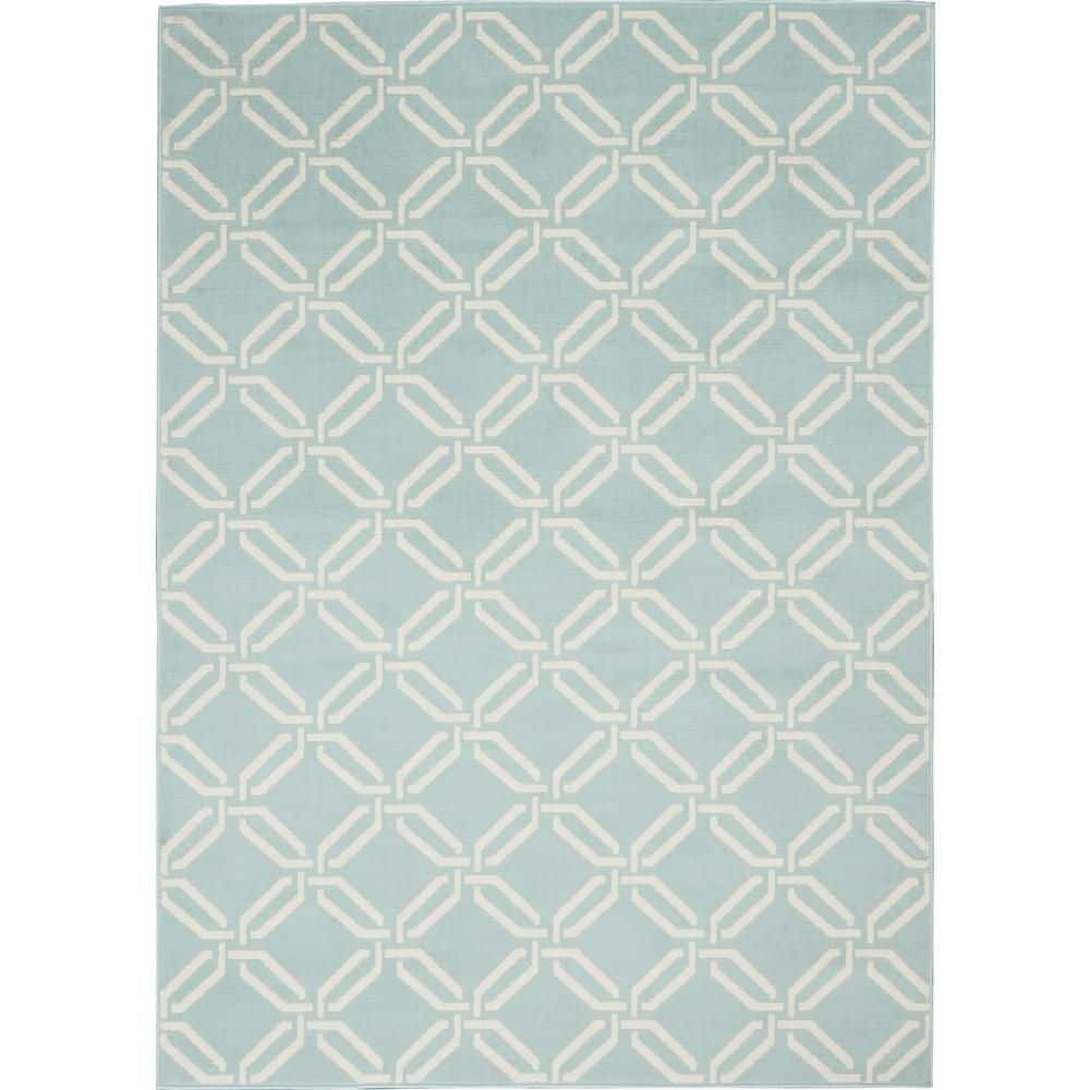 Nourison Jubilant Trellis Green 4' x 6' Area Rug, (4x6)