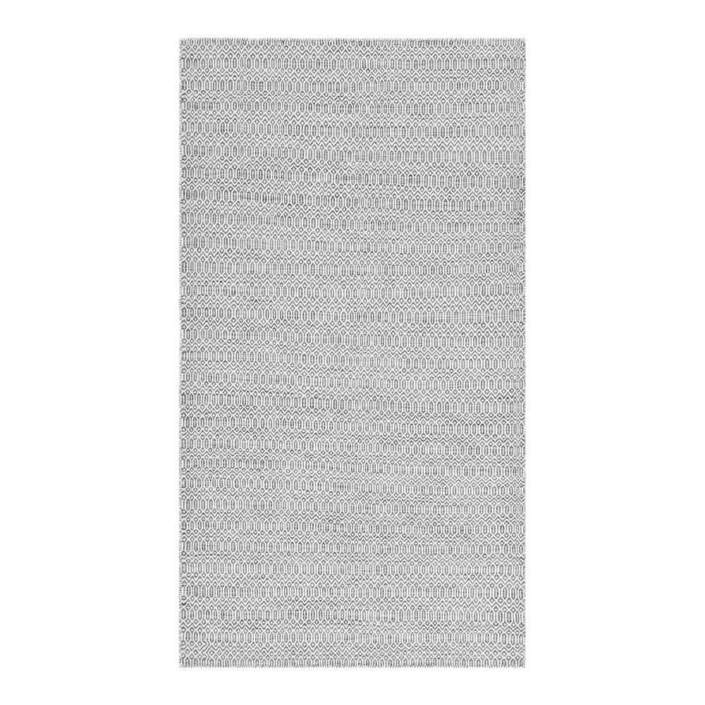 Slate Geometric Flat Woven Wool 9' x 12' Area Rug