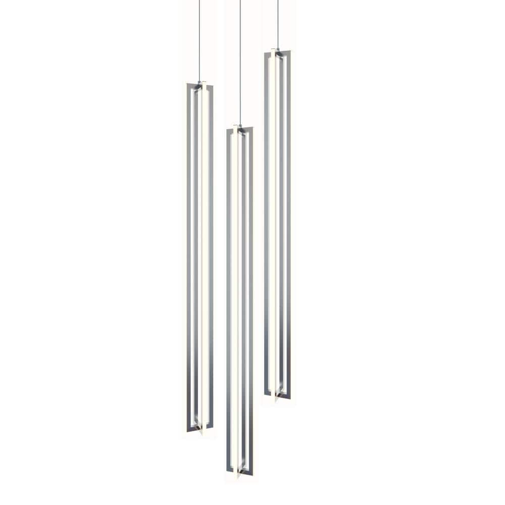 AFX Cass 3 Light Large Round Pendant Satin Nickel Satin Nickel