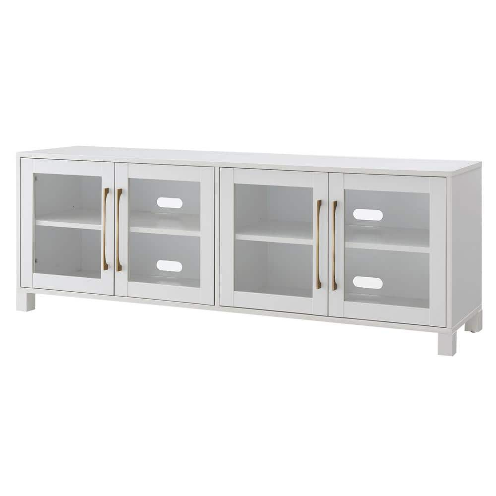 Evelyn&Zoe Quincy Rectangular TV Stand for TV's up to 75", White