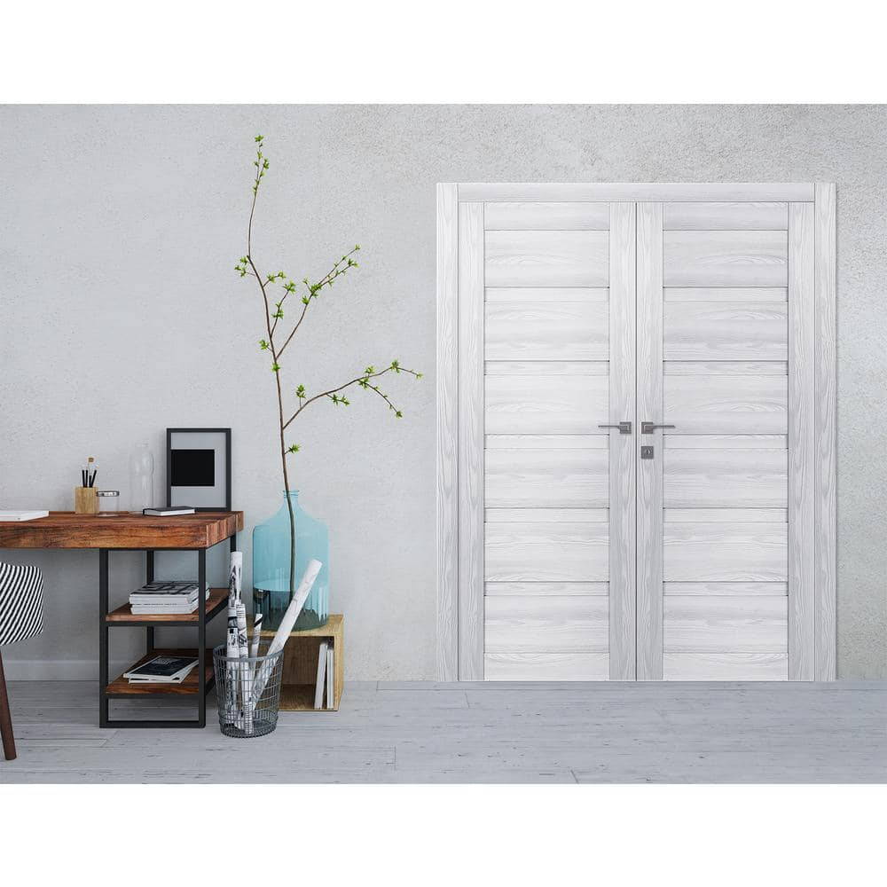 Ribeira Ash Wood Composite Double Prehung Interior French Door