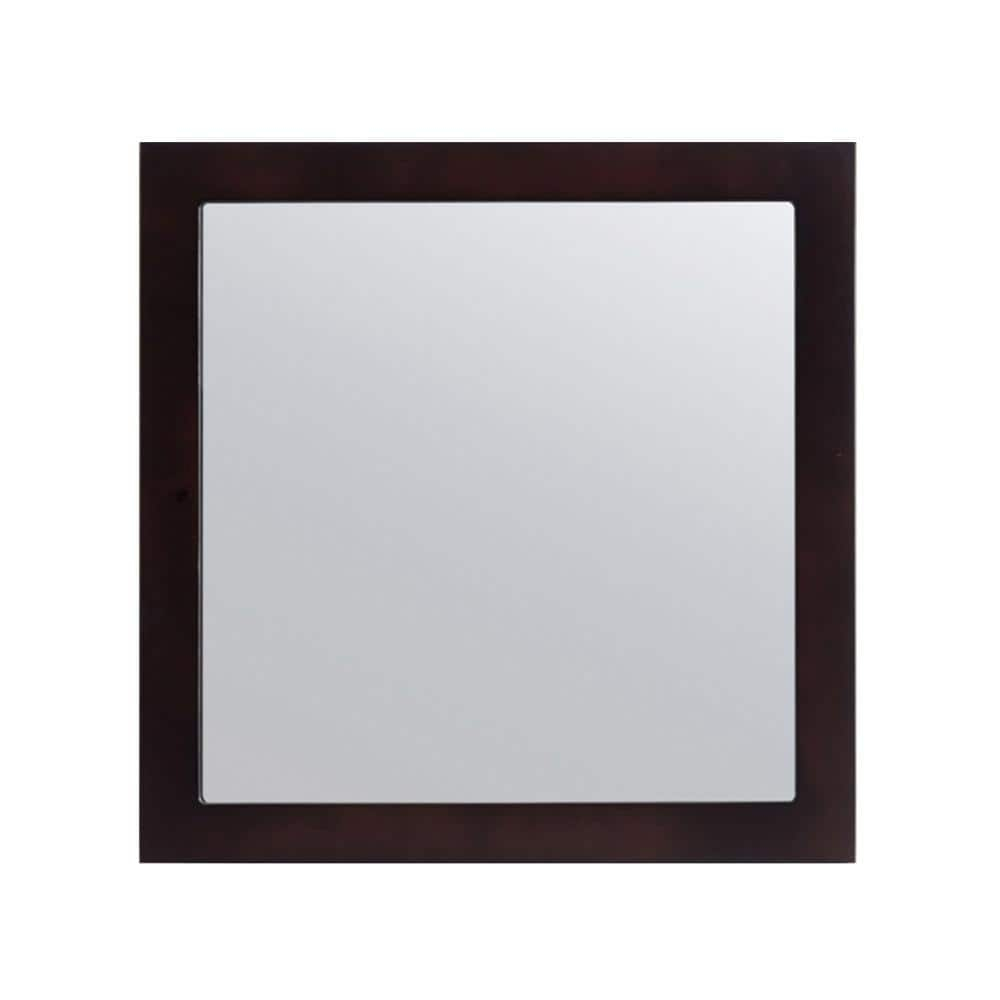 Laviva 313FF-3030E 0.79 x 30 x 30 in. Sterling Framed Square Espresso Mirror