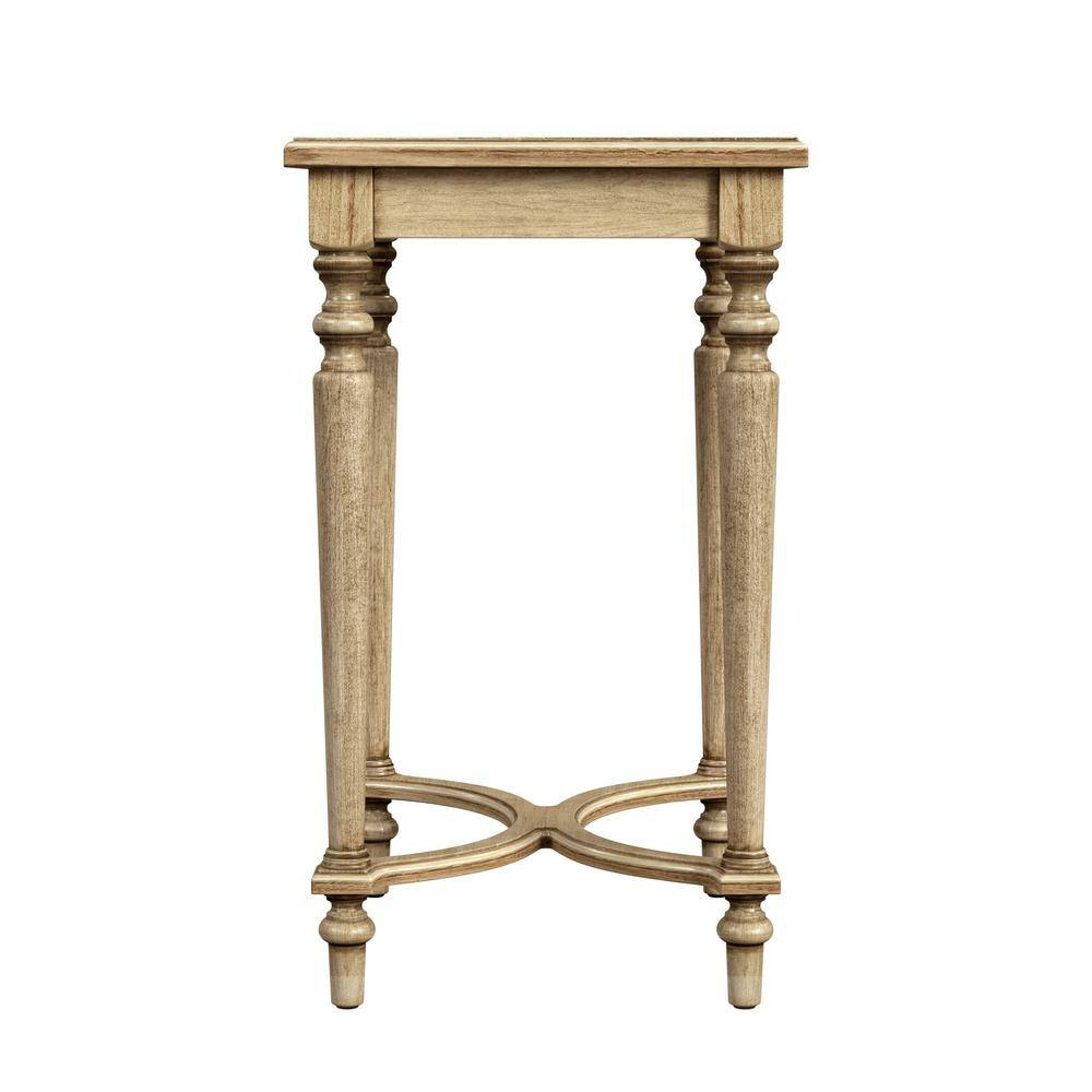 Butler Specialty Company Tyler Solid Wood Inlay Accent Table - Antique Beige