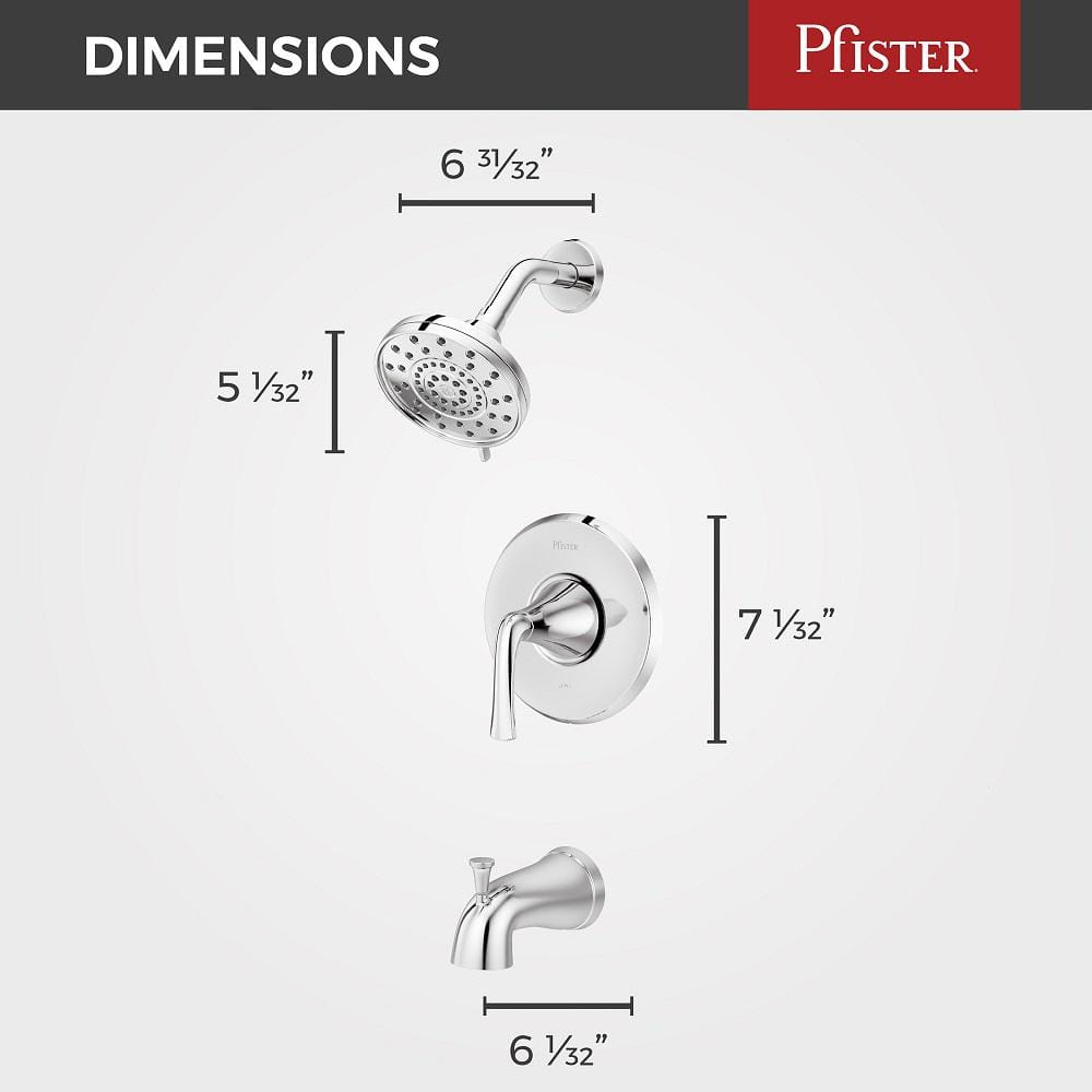 Ladera Single Handle 3-Spray Tub and Shower Faucet 1.8 GPM in Polished Chrome (Valve Included)