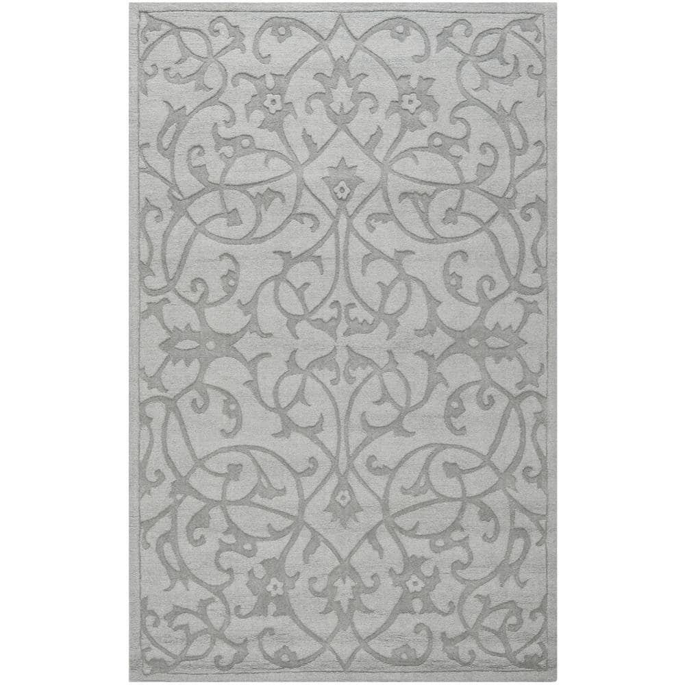 Impressions IM341 Hand Loomed Area Rug - Grey - 6'x9' - Safavieh.