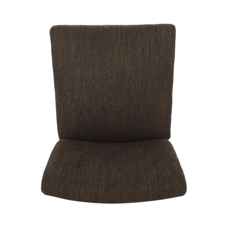 Noble House Darke Fabric Button Tufted Counter Stools, Set of 2, Brown and Weathered Brown