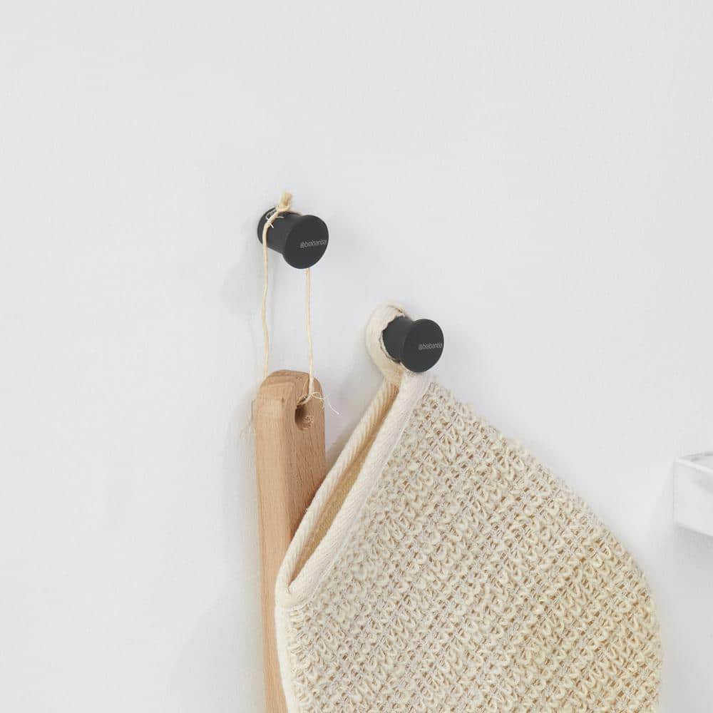 MindSet Knob Robe/Towel Hooks, Set of 2, in Mineral Infinite Gray
