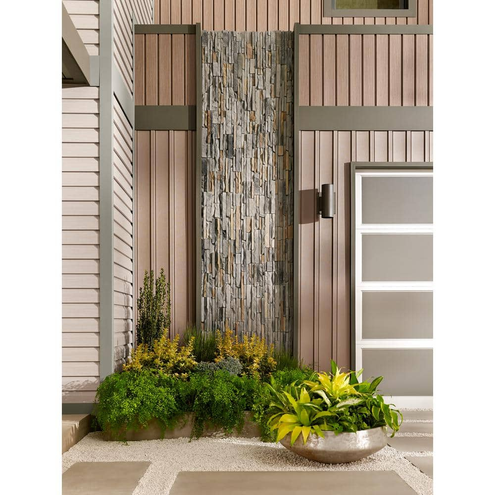 Kichler 2 -Light 15-in H Bronze Hardwired Outdoor Wall Light