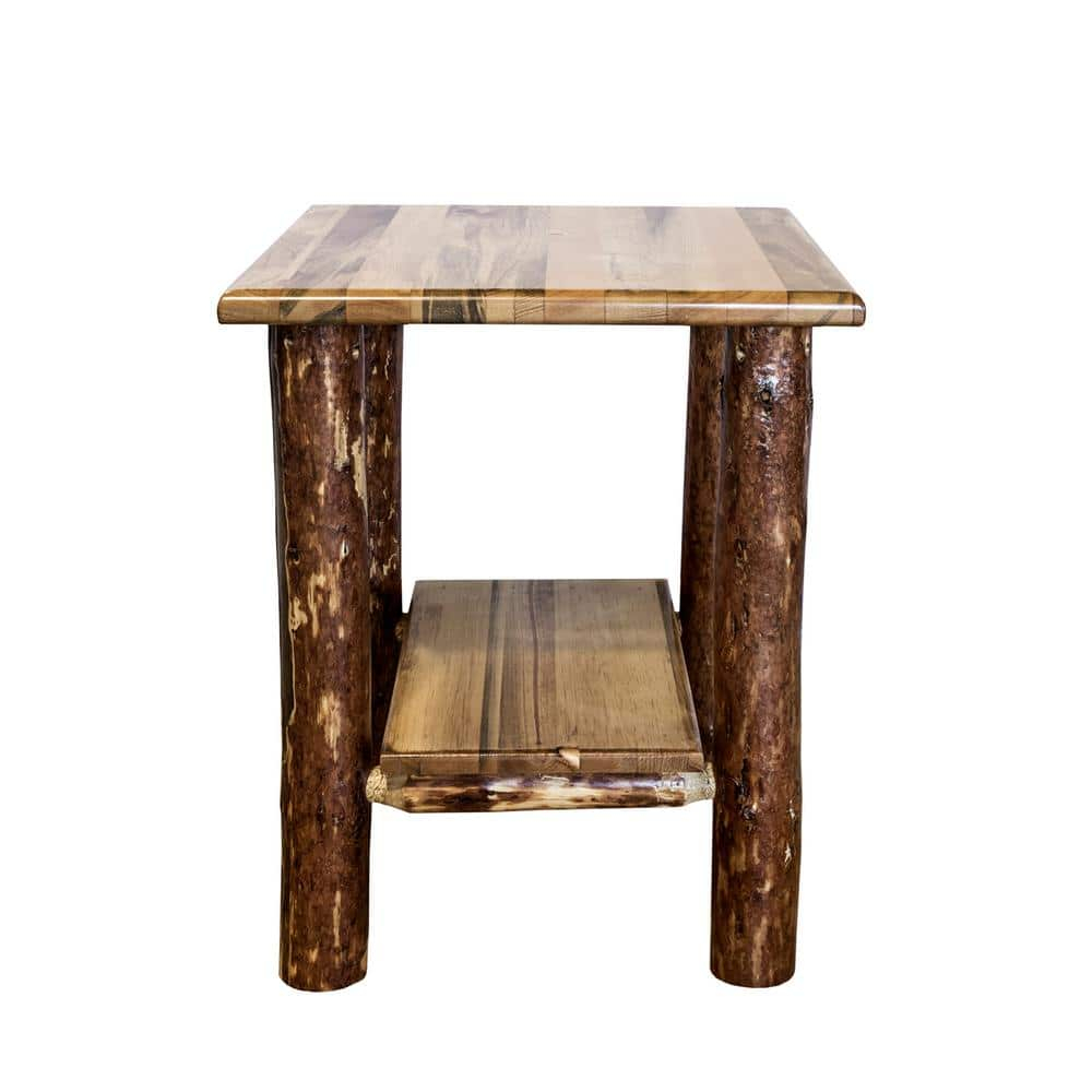 Glacier Country Collection Nightstand with Shelf
