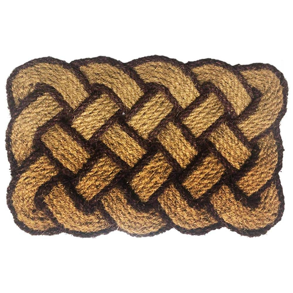 Coir Door Mat Lover's Knot - Brown 18" x 30"