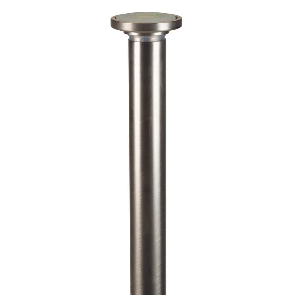 Home Details 24" to 42" Adjustable Steel Straight Curtain Tension Rod, Satin Nickel