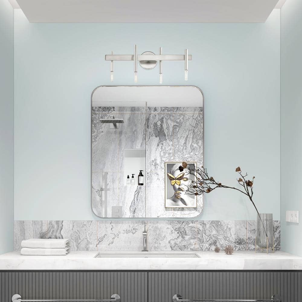 Livex Lighting Denmark 4 - Light Vanity in  Brushed Nickel