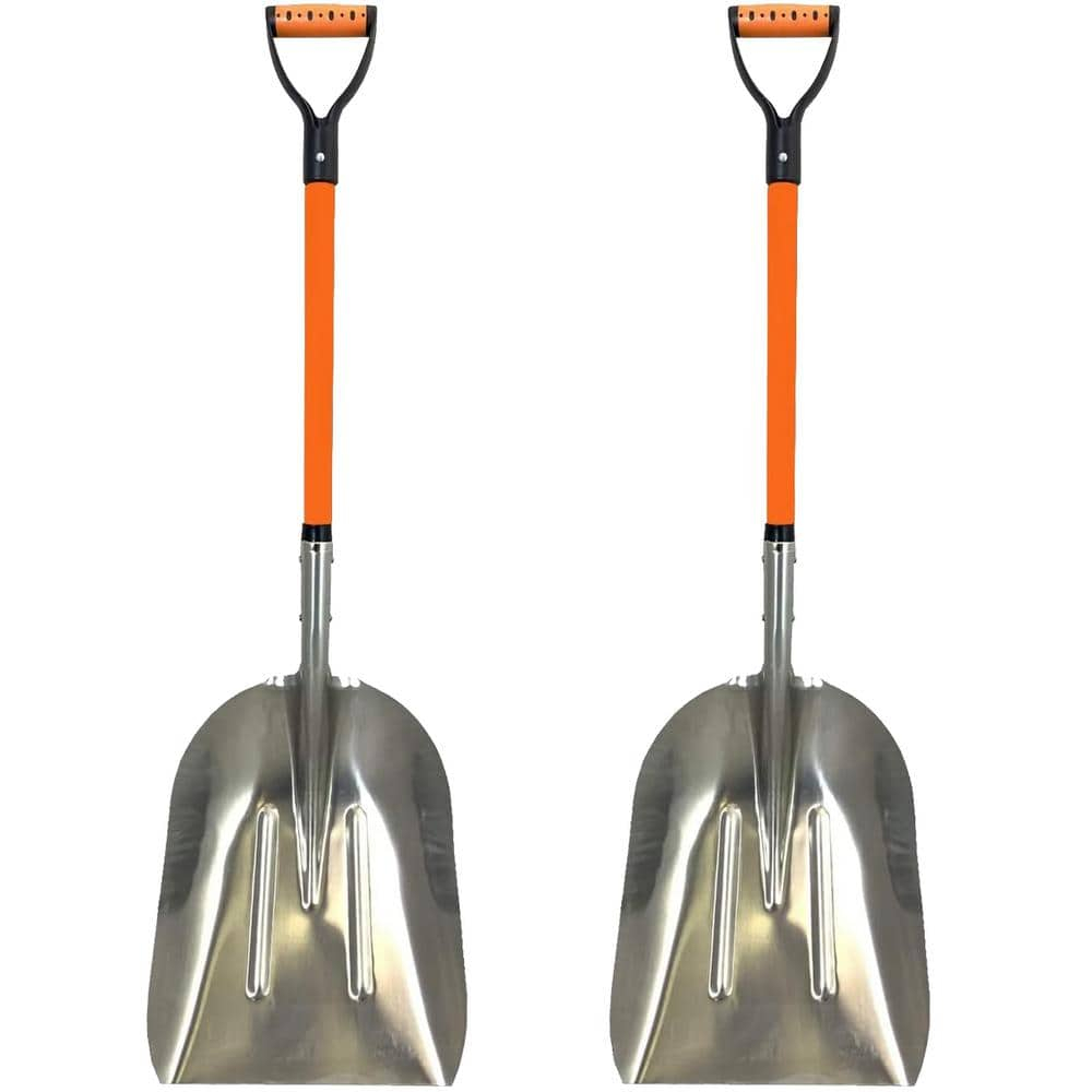Ashmanonline Aluminium 48 Inch Snow Shovel with Large Head and Durable Handle (2 Pack)