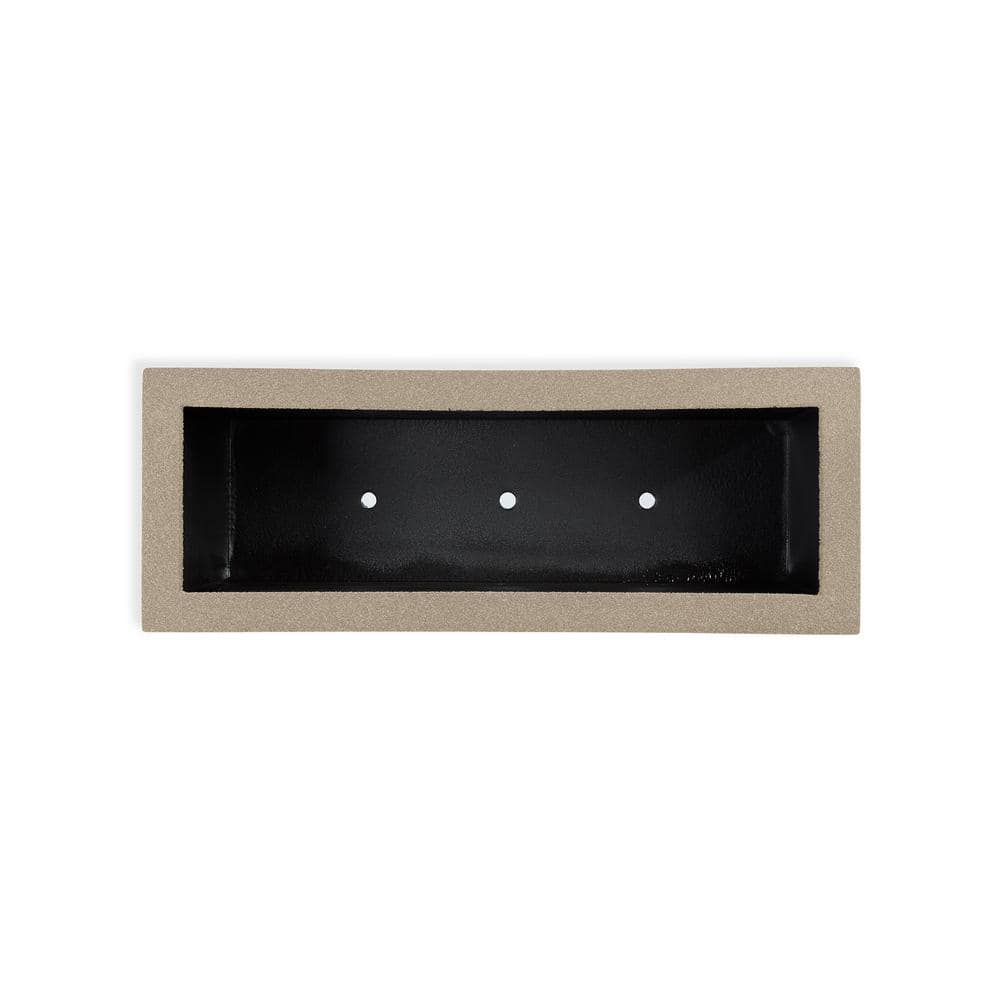Milan Tall 46 in. x 17 in. Sandstone Granite Composite Trough