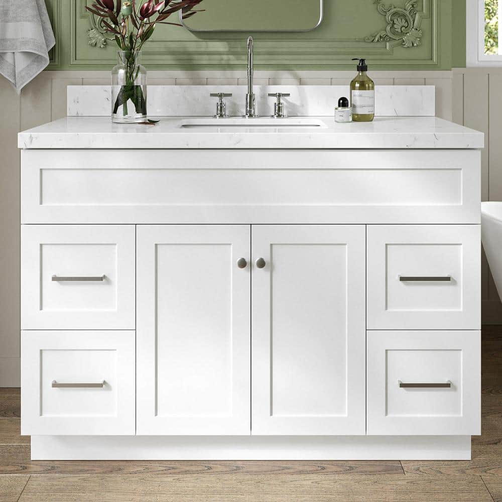 Ariel F048scqrvo Hamlet 48" Free Standing Single Basin Vanity Set - White