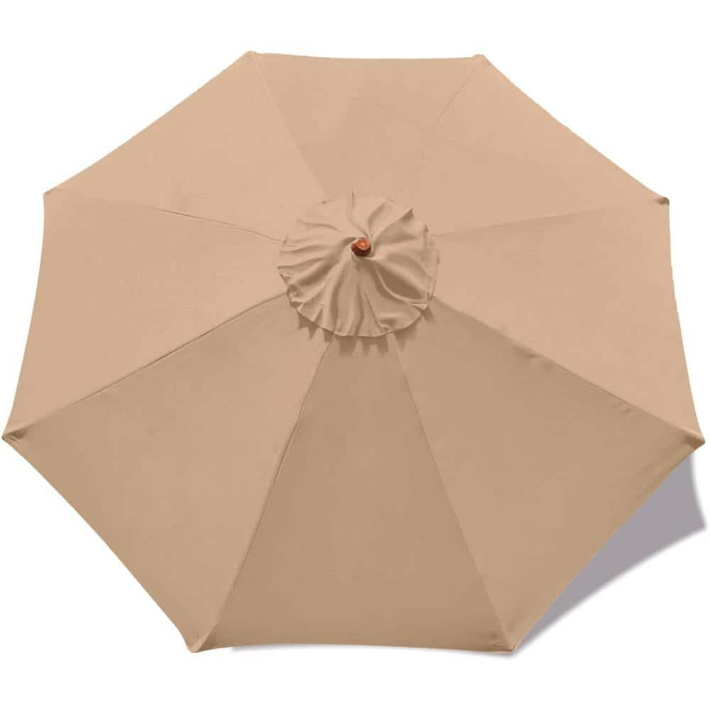 MASTERCANOPY Patio Umbrella 9 ft Replacement Canopy for 8 Ribs-Beige Canopy Only