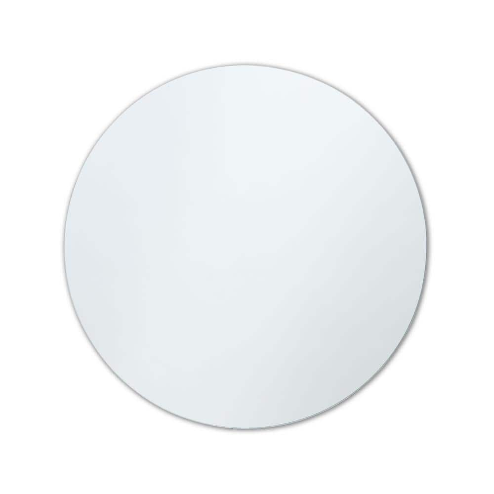 30 in. W x 30 in. H Frameless Round Bathroom Vanity Mirror