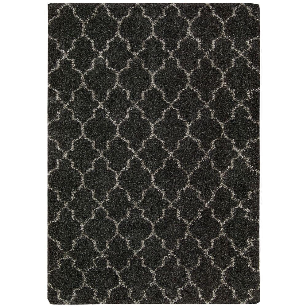 Nourison Amore Trellis Charcoal 5'3" x 7'5" Area Rug, (5x7)