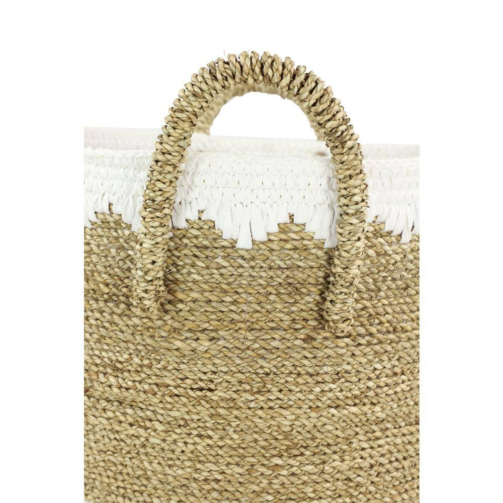 Brown Sea Grass Natural Storage Basket 11 in., 11 in., and 10 in. (Set of 3)