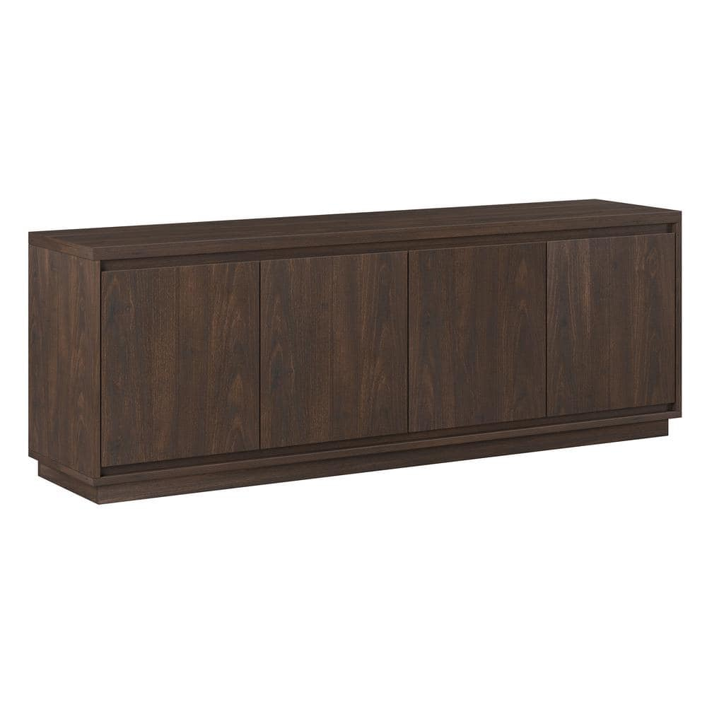 Evelyn&Zoe Presque Rectangular TV Stand for TV's up to 75", Alder Brown