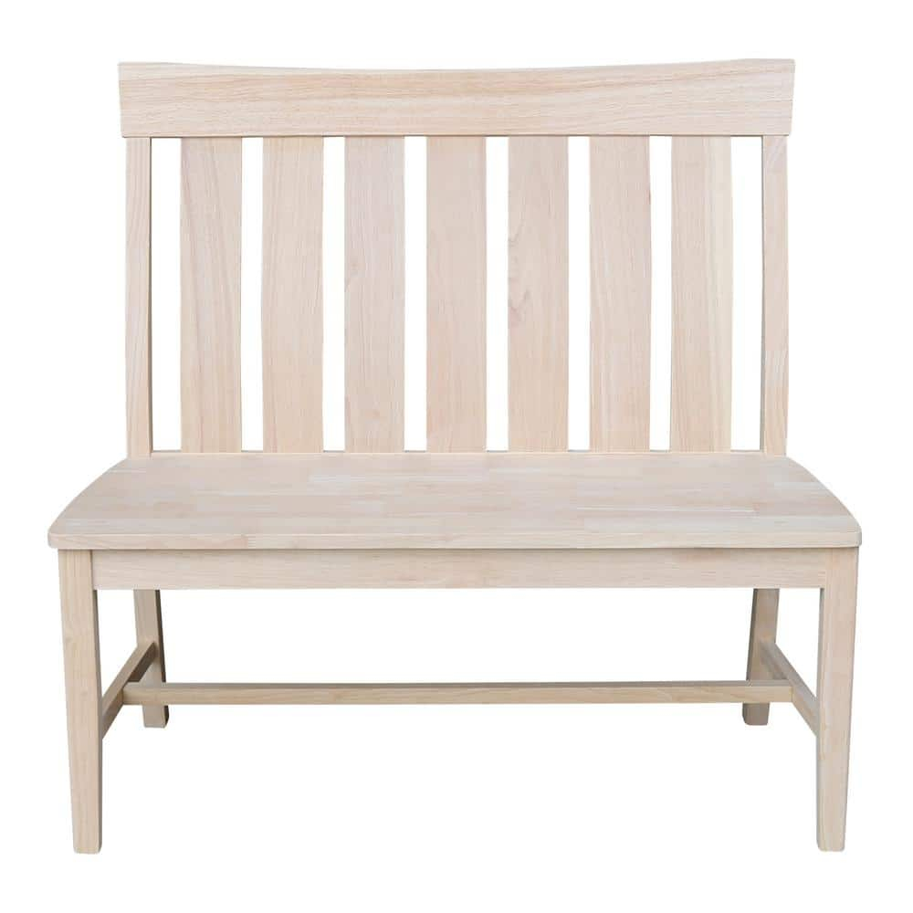 Ava Solid Wood Bench - Unfinished