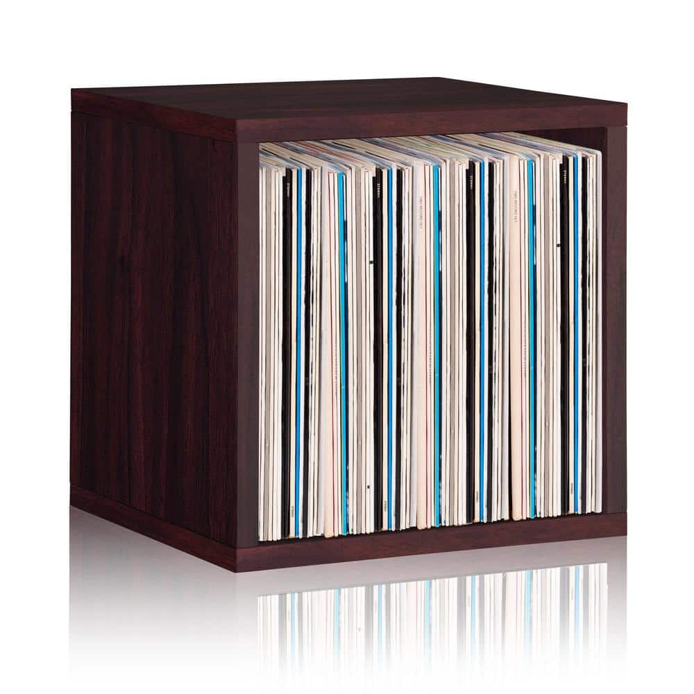 Way Basics Modular Vintage Vinyl Record Storage Blox Cube, Organizer Shelf (Fits 65-70 Album)