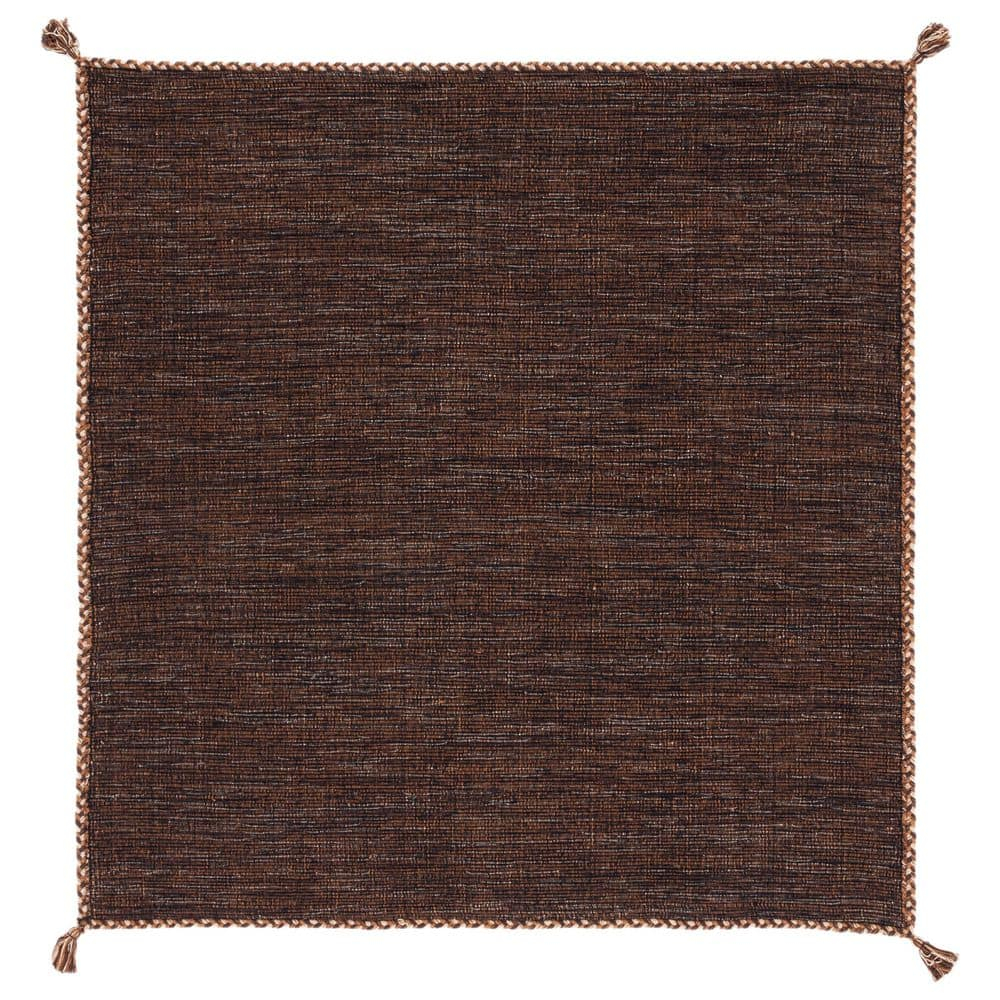 Montauk MTK150 Hand Woven Area Rug - Brown/Black - 5'x5' - Safavieh.
