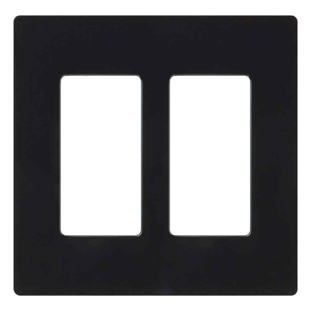 Black Gloss 2-Gang Decorator Wall Plate
