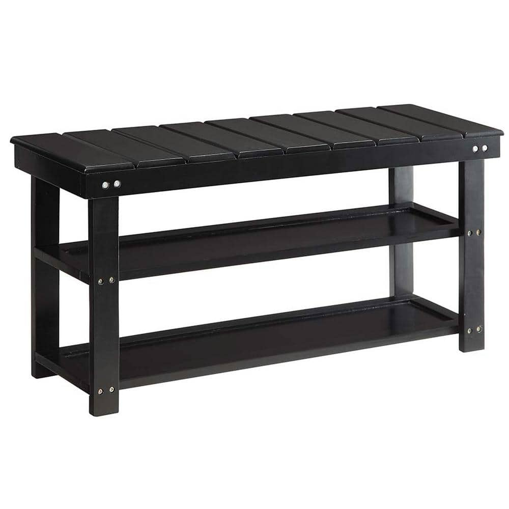 Oxford Utility Mudroom Bench, Black