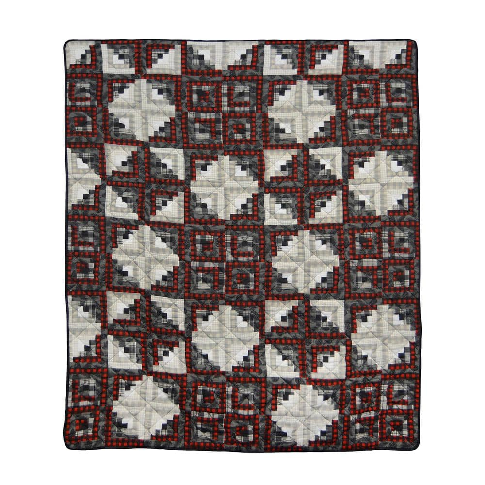 Donna Sharp Log Cabin Star Cotton Decorative Throw