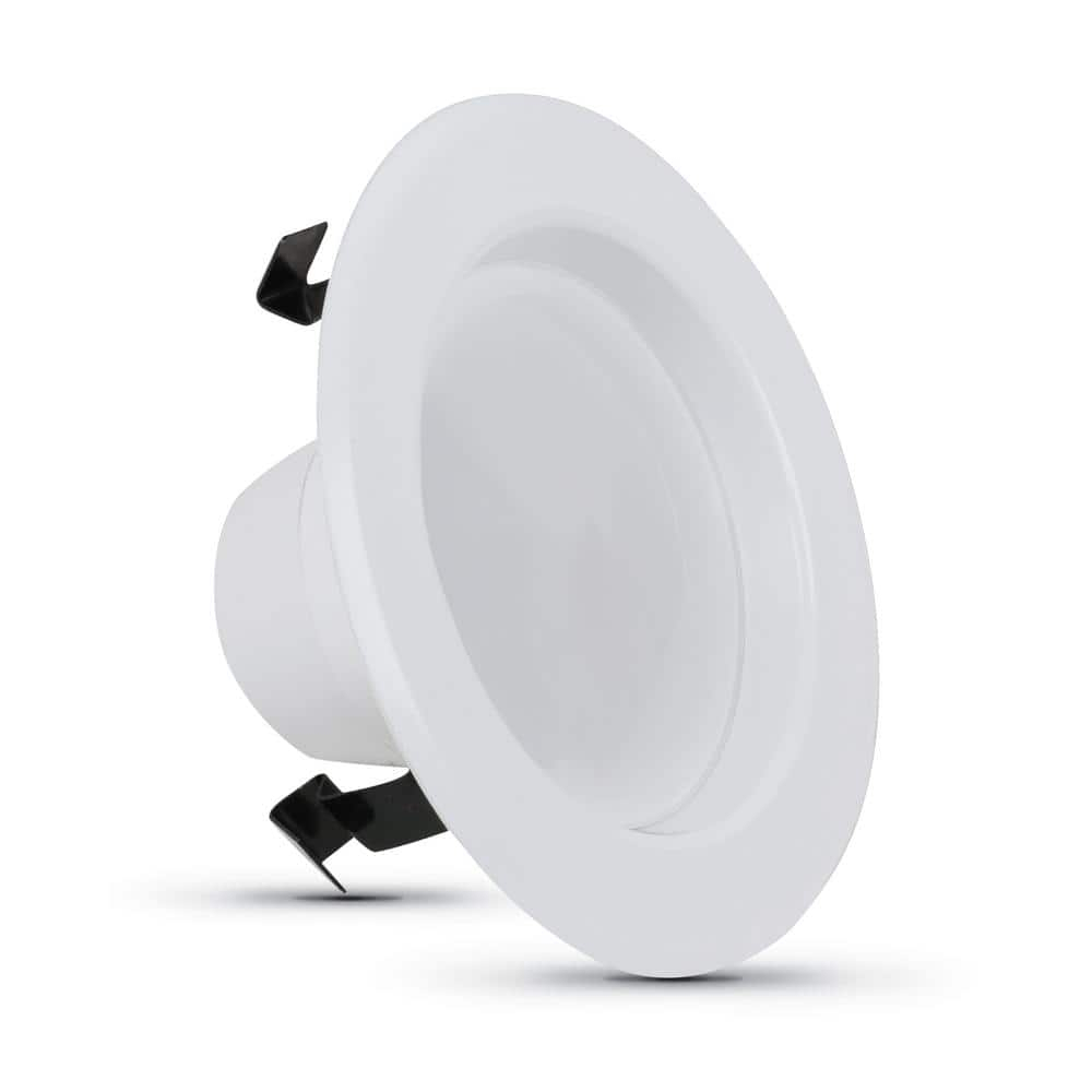 Feit Electric Enhance LED 4" White Trim 7.2W (50W Eq) Retrofit Kit Recessed Light, 5,000K Daylight