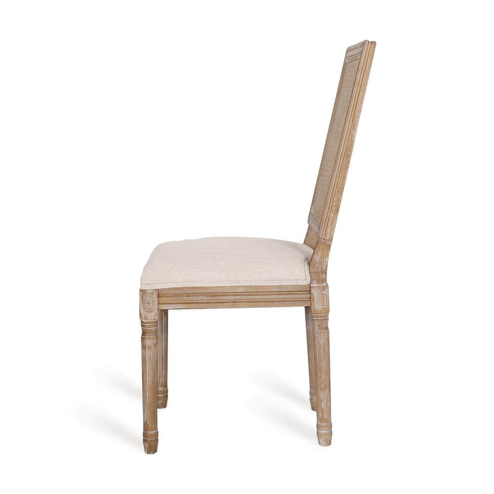 Noble House Beckstrom Indoor French Wood Dining Chair, Set of 2, Beige, Natural