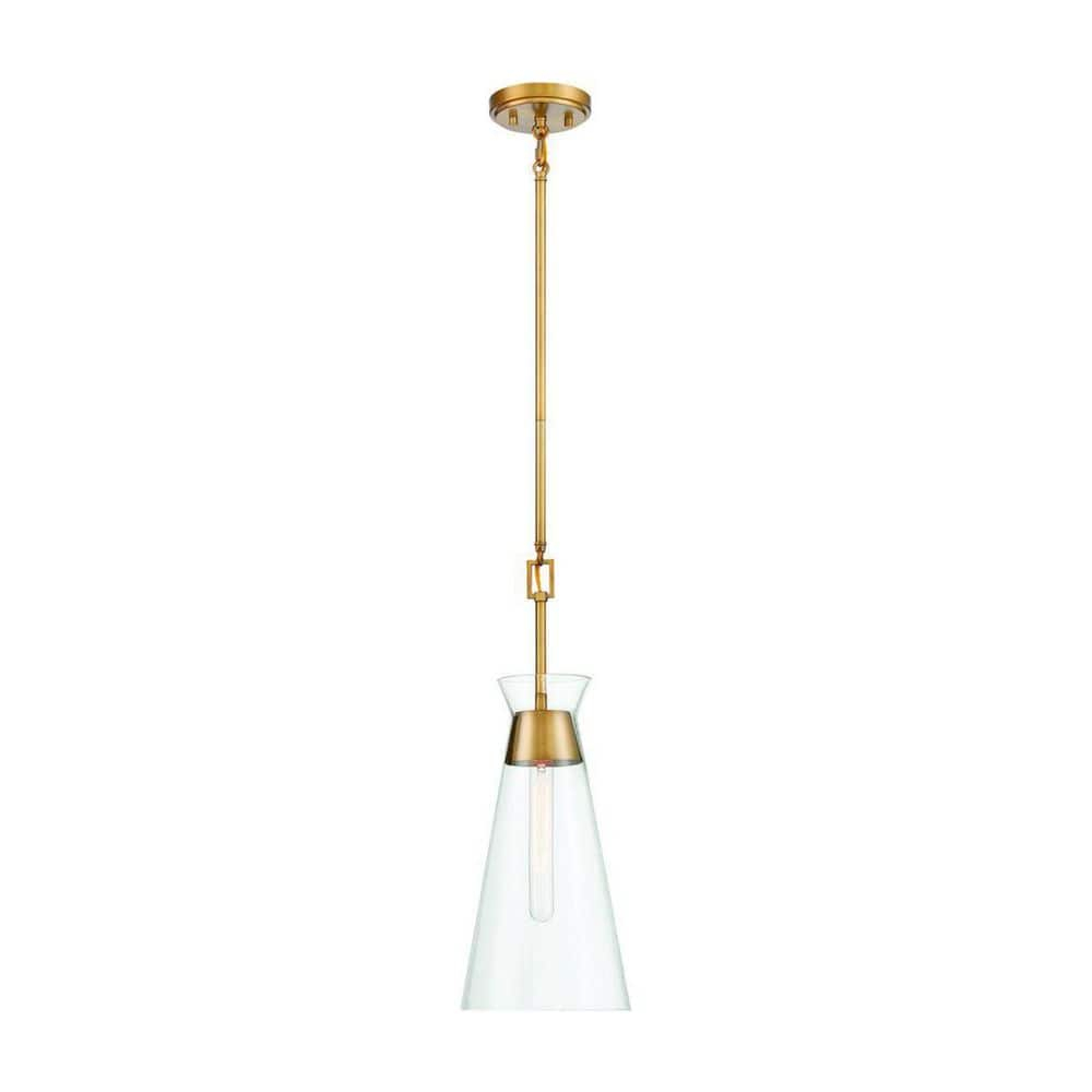 Savoy House Lakewood 1 - Light Pendant in  Warm Brass