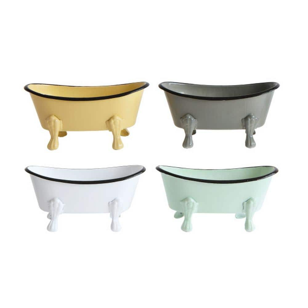Desert Fields Metal Bathtub Soap Dishes (Set of 4 Colors)