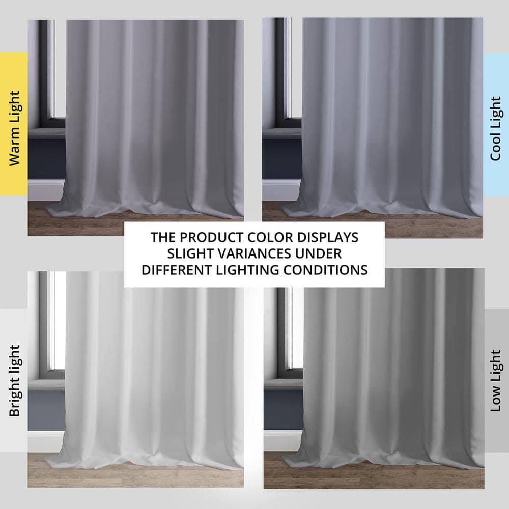 Half Price Drapes Dove White Faux Linen Room Darkening Curtains for Bedroom(1 Panel),50W X 120L
