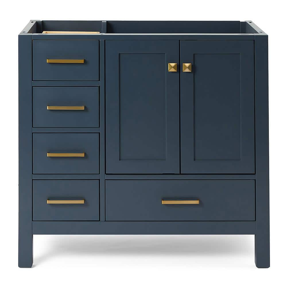 Ariel A037s-R-Bc Cambridge 36" Single Free Standing Wood Vanity Cabinet Only - Blue