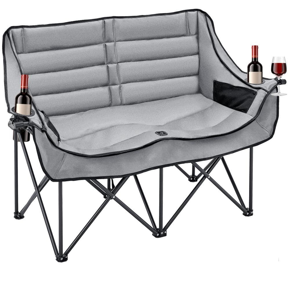 XXXL Oversized 2 Person Fully Padded Camping Chair Heavy Duty Portable Folding Lawn Chair Patio Chair 990 lbs. Capacity