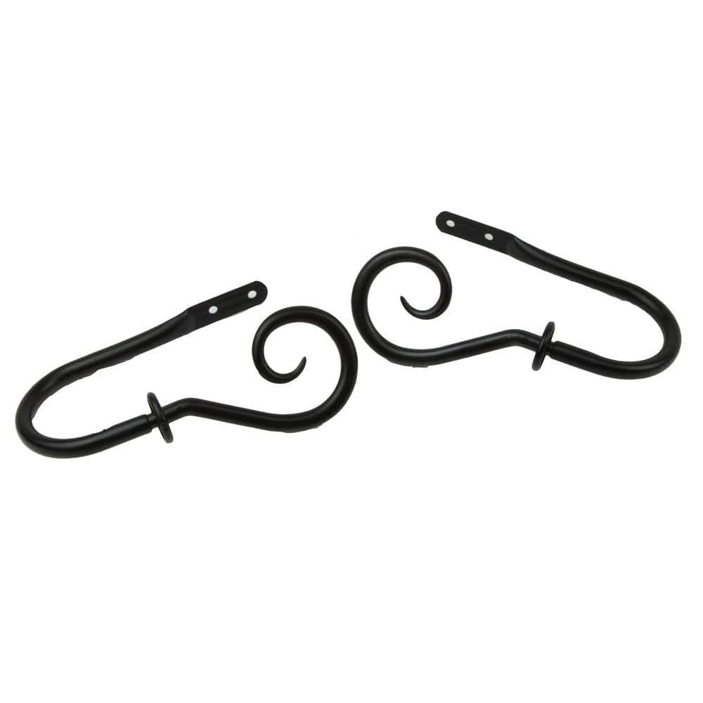 Rod Desyne Modern Curl Steel Curtain Holdback (Set of 2)