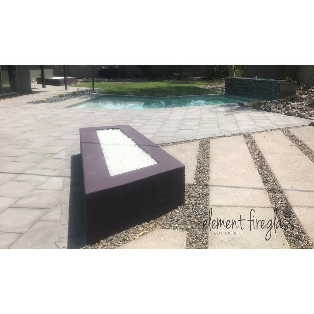 Element Fire Glass Large Crystal Clear Fire Pit Glass Rocks, 1/2"-1" 10 lbs, Indoor or Outdoor Fire Glass, Large Landscape Rock, Decorative Fire Glass