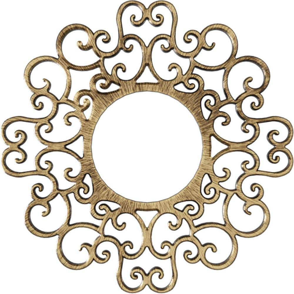26"OD x 9 7/8"ID x 3/4"P Reims Architectural Grade PVC Pierced Ceiling Medallion, Antiqued Brass