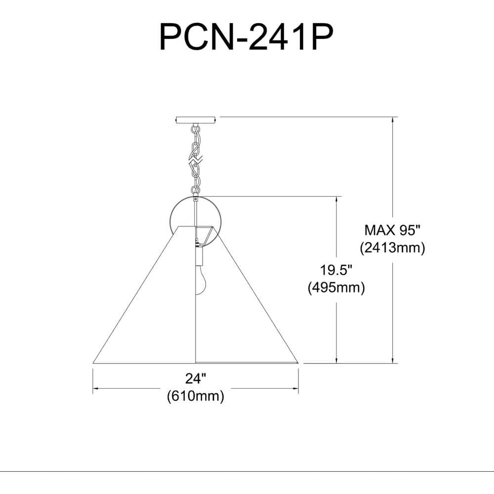 Dainolite PCN-241P-MB-790 1 Light Incandescent Pendant, Matte Black with White Shade