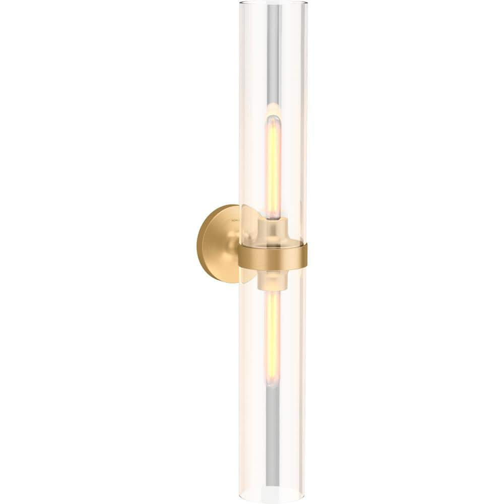 Purist™ 2 Light Indoor Bathroom Vanity Light Fixture, UL Listed