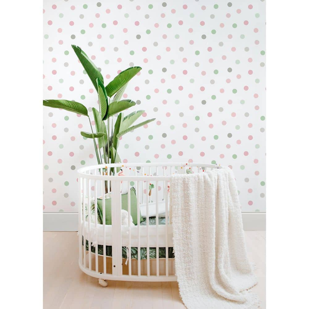 Chesapeake Jubilee Pink Dots Wallpaper, 20.9-in by 33-ft