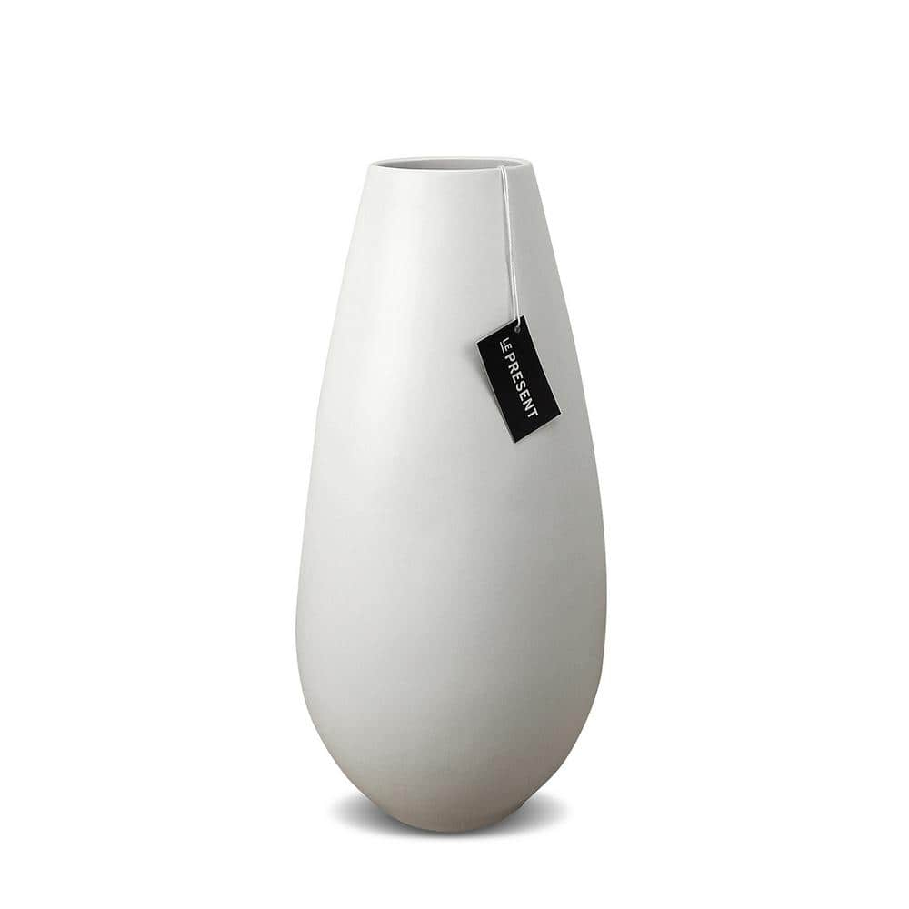 Drop Wide Tall Ceramic Vase 13.7" Height