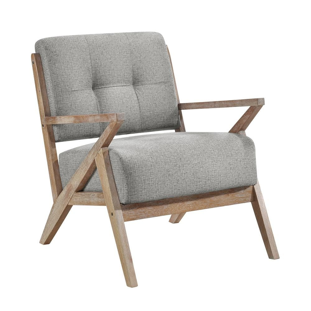 Lexicon Ollen Fabric Upholstered Accent Chair in Brownish Gray