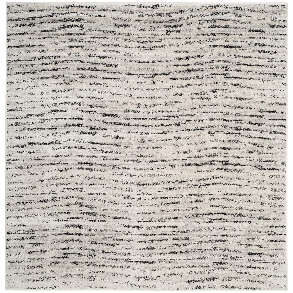 SAFAVIEH Adirondack Linnette Abstract Area Rug, Ivory/Silver, 4' x 4' Square