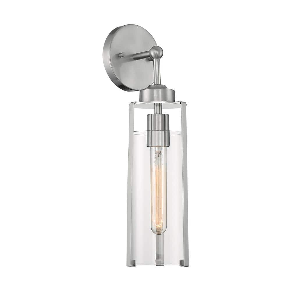 Nuvo Lighting Marina - 1 Light Sconce with Clear Glass - Brushed Nickel Finish