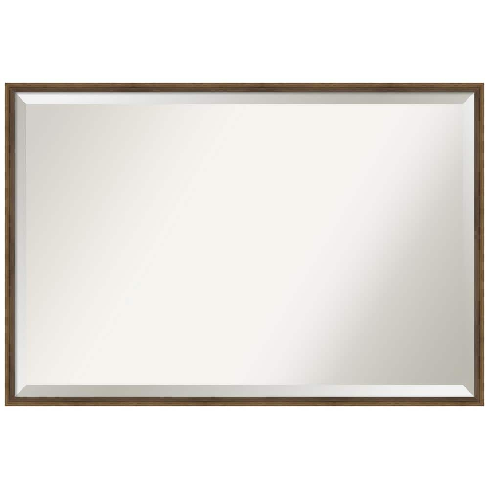 Lucie Bronze 37" Wood Beveled Bathroom Vanity Mirror