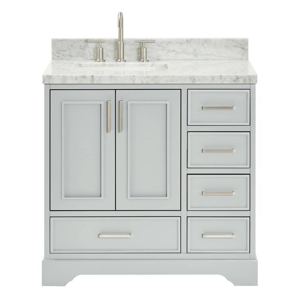 Ariel M037slcwrvo Stafford 37" Free Standing Single Basin Vanity Set - Grey